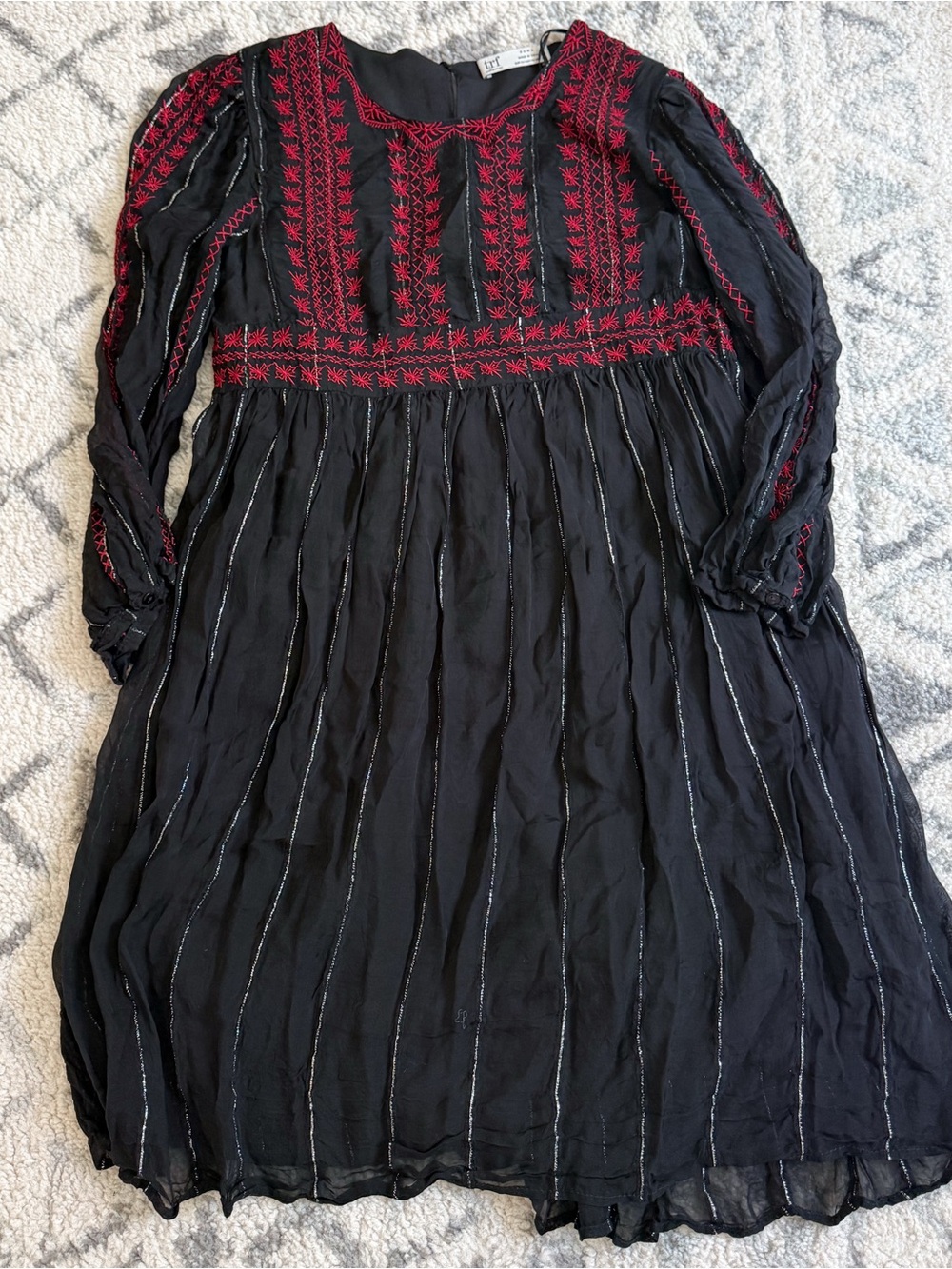 Zara red and black trf collection dress